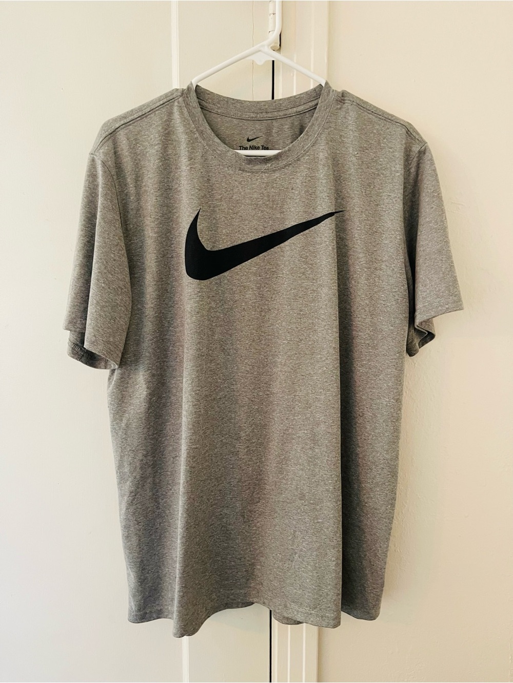 Nike Men's Gray Dri-Fit Logo T-Shirt